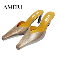 【ameri vintage】メタリックシルバー ポインテッドトゥミュールのサムネイル