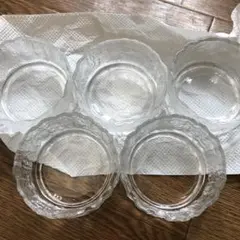 フリルエッジガラス　皿　5個セット