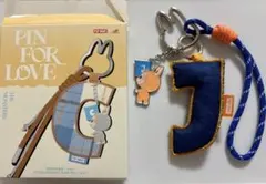 ラブブ PIN FOR LOVE イニシャルアルフ アベット ペンダント【J】