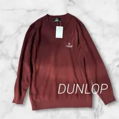 DUNLOP ダンロップ　LL ワインボルドー　vネック　ニット　長袖