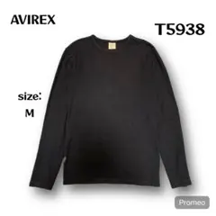 【即購入OK】AVIREX デイリーウェアクールネックロンT サイズM ブラック