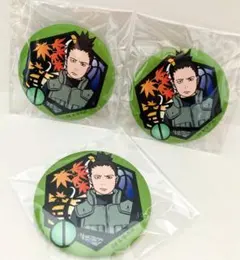 NARUTO ナルト 和紙缶バッジ　切り絵シリーズ　第ニ弾　切り絵　シカマル