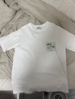 COS ホワイト Tシャツ 植物プリント