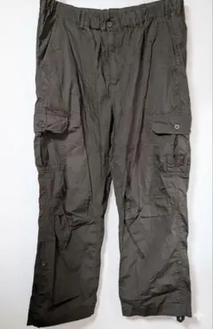 しまむら ワイドカーゴパンツ 3Lウエストゴム・紐 裾2WAY カーキのサムネイル