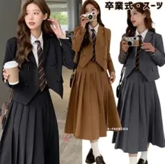 女の子 卒業式スーツ ダブルブレストジャケットLL