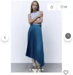 ZARA ザラ　アシンメトリープリーツスカート　ロングスカート　春　クラシカル