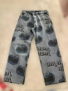H&M クッキーモンスター柄デニムパンツ EUR 38