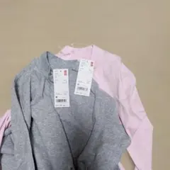 ユニクロ長袖Tシャツハイネック Mサイズ 2点セット(少々難あり)
