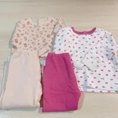 ユニクロ キルティングパジャマ　120cm セット