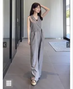 お値下げ中‼️GRL未使用美品です！グレーノースリーブジャンプスーツ