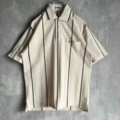 U.P renoma　レノマ　メンズ　ストライプ　半袖ポロシャツ　極美品　M