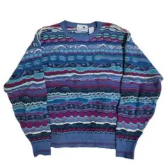 菅田将暉系 Florence Tricot 総柄 3Dニット セーター メンズMのサムネイル