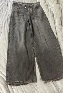 ZARA スーパーバギーデニム　グレー