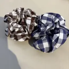 ロペピクニック ギンガムチェック シュシュ