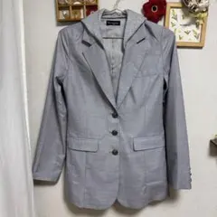 未使用　bourree フード取外し可テーラードジャケット　グレー系