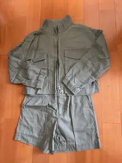 GU ミリタリージャケット・ショートパンツセット