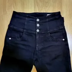 ヘザー ISKO スキニー パンツ ブラック M ハイウエスト