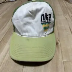 NIKE キャップ メッシュ グリーン ホワイトビンテージ８０年代
