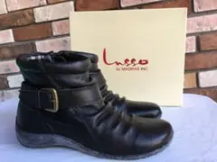Lusso by MADRAS INC 本革ショートブーツ　黒　23.5cmのサムネイル