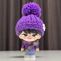 ソフビ　すのチル　紫ニット帽　マフラー　ぬい服　SnowMan