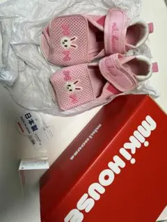 ミキハウス ピンクウサギ　サンダルシューズ　サマーシューズ