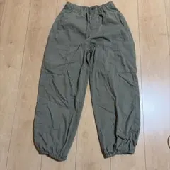 UNIQLOキッズ カーゴパンツ 長ズボン ウエストゴム カーキ　140