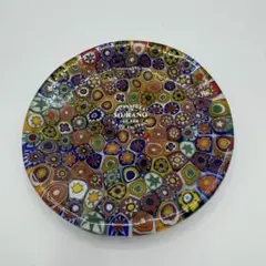 未使用　ベネチアンガラス　ムラーノ等　ミルフィオリ　小皿