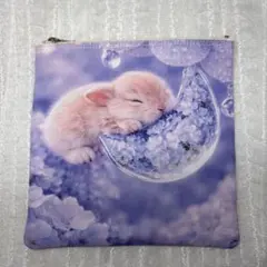 フラットポーチ うさぎ柄 両面パネル ❤️ハンドメイド - メルカリ