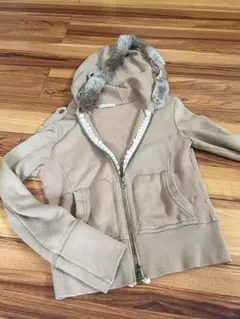 beatrce パーカー レース ファー付き