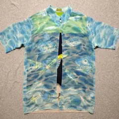 アルベロベロ ALBEROBELLO シアー総柄シャツ シースルー 魚 海のサムネイル