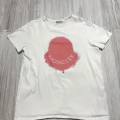 MONCLER Tシャツ XL ホワイト/ピンク