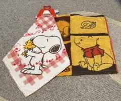 スヌーピー ループ付きタオル ディズニー　プーさんタオル　　2点セット