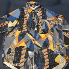 N*e様 キッズ 長袖シャツ 総柄 アートデザイン