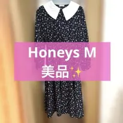 花柄ワンピース 紺 ネイビー Honeys ハニーズ COLZA コルザ