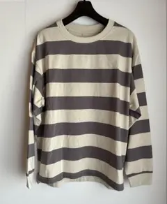 しまむら ボーダー柄長袖Tシャツ