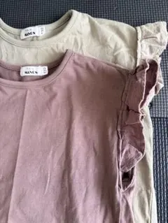 ペアマノン　フリル　ワンピース　2点　セット　110 キッズ　ガール