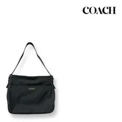 COACH コーチ ショルダーバッグ ブラック ナイロン シンプルワンショルダー