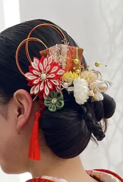かんざし 髪飾り つまみ細工花 結婚式 成人式 卒業式 着物 和装 七五三前撮り