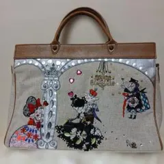 アルベロベロ　シンデレラビジュー 刺繍　トートハンドバッグのサムネイル