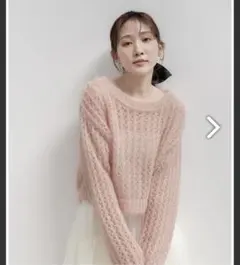 シースルーローゲージニット