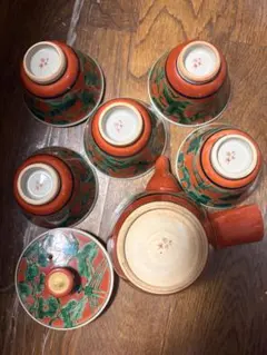 洞華 煎茶道具 巾合 湯冷まし 湯呑み5客 欅茶托 - メルカリ