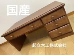 木製文机 ドロップダウン式 4引き出し - メルカリ