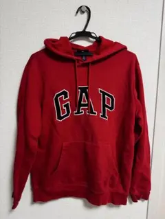 GAP ロゴ プルオーバー パーカー レッド S