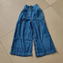 GU デニムブルー ワイドパンツ 140cm