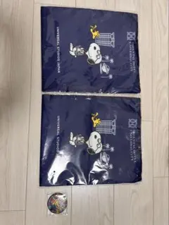 ユニバーサル・スタジオ・ジャパン スヌーピー バッグ 2枚セット＋ミニオンバッジ