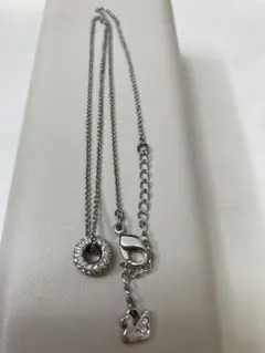 ⭐️SALE⭐️スワロフスキー ネックレス サークル 多面カット シルバー 