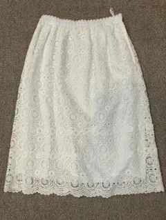 TO BE CHIC レース タイトスカート ホワイト 40のサムネイル