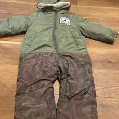 迷彩柄フード付きジャンプスーツ 100cm