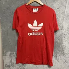 【L752】 adidas トレフォイルTシャツ サイズM レッド