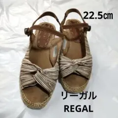リーガル　REGAL　ウェッジソール　サンダル　22.5cm　ヒール高5.5cmのサムネイル